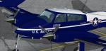 FSX Cessna 310 U.S. Airforce U-3C 'Blue Canoe' Textures